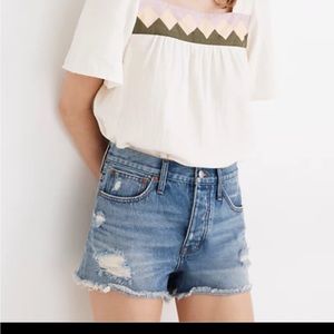 Madewell Distressed Relaxed Denim Shorts Sz 28